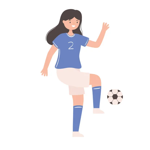 Frauenfußball — Stockvektor