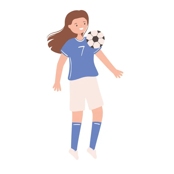 Mädchenfußball — Stockvektor