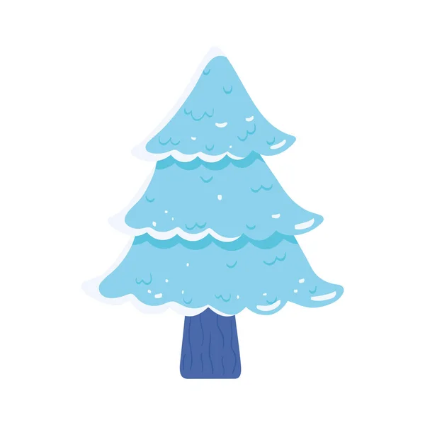 Invierno árbol nieve — Vector de stock