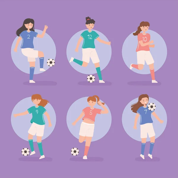 Fußball-Frauen — Stockvektor
