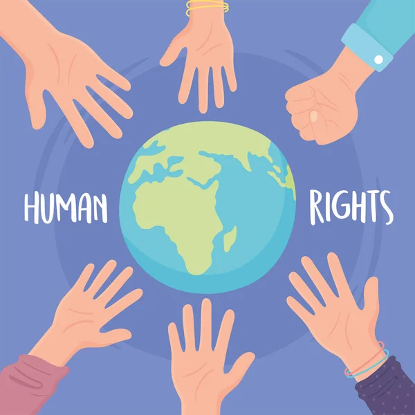 Παγκόσμια ημέρα των ανθρωπίνων δικαιωμάτων — Διανυσματικό Αρχείο