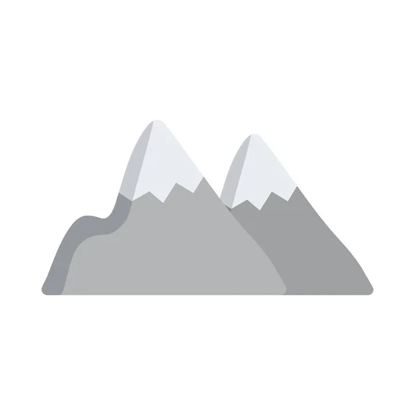 Montañas pico nieve — Vector de stock