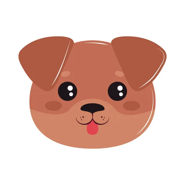Hund kawaii Gesicht — Stockvektor