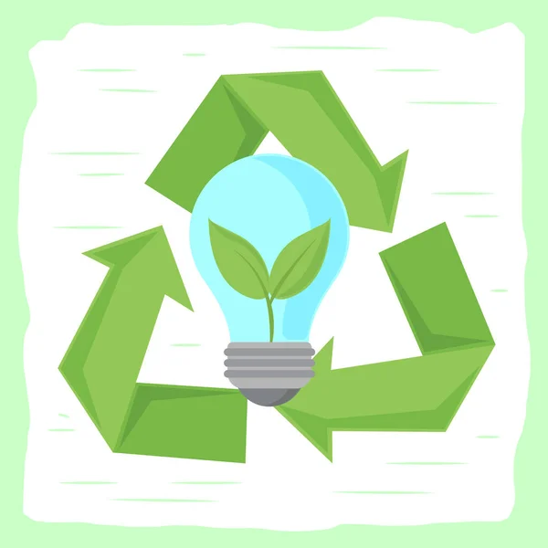 Reciclado y energía sostenible — Archivo Imágenes Vectoriales