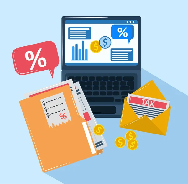 Pagamento fiscal online —  Vetores de Stock