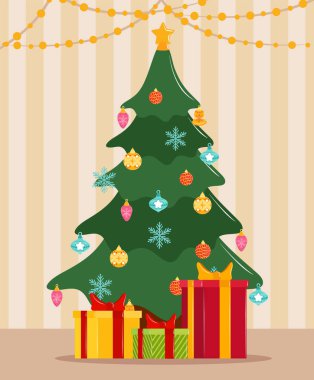 Noel ağacı ve hediyeler