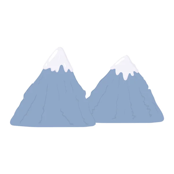 Snowy mountains peak — Stock Vector