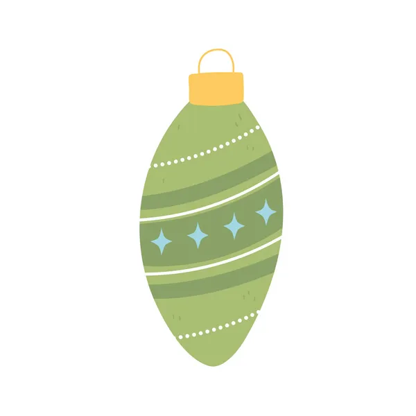 Bola verde de Navidad — Vector de stock