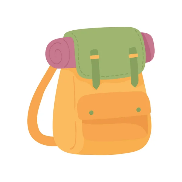 Équipement de sac à dos de voyage — Image vectorielle