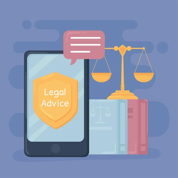 Asesoramiento jurídico en línea — Archivo Imágenes Vectoriales