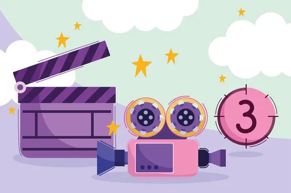 Video production equipment — Stock Vector