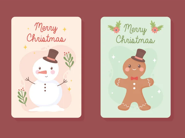 Buon Natale cartoline — Vettoriale Stock