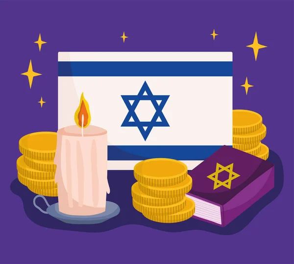 Judisk hanukkah fest — Stock vektor
