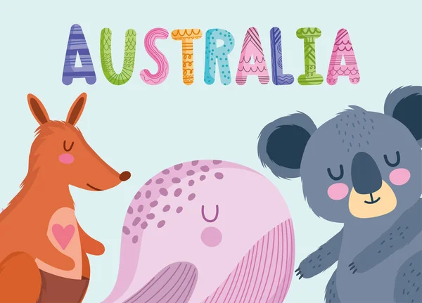 Australie caricature animalière — Image vectorielle