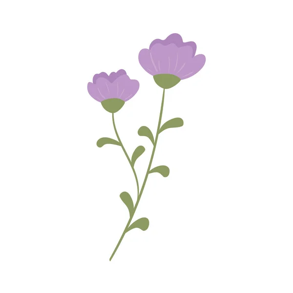 Fioletowe kwiaty natura — Wektor stockowy