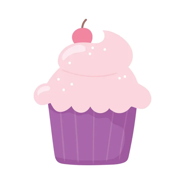 Dolce cupcake e frutta — Vettoriale Stock
