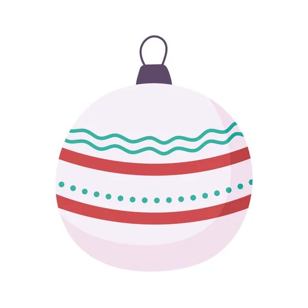 Рождественский белый мяч — стоковый вектор