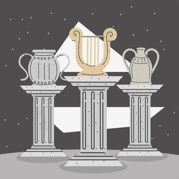 Säulen und Ornamente — Stockvektor