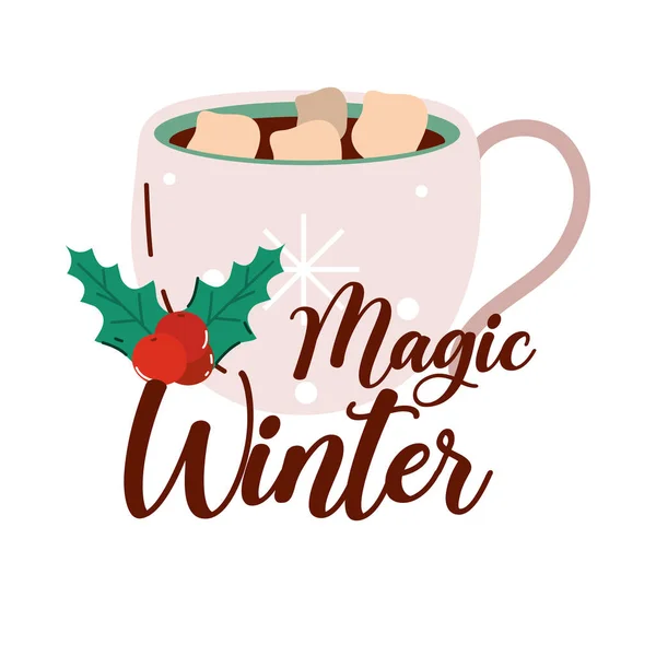 Natal inverno mágico — Vetor de Stock