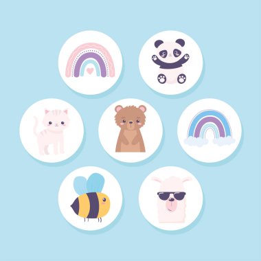 ikonlar sevimli hayvanlar