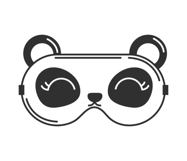 Sömnmask panda — Stock vektor