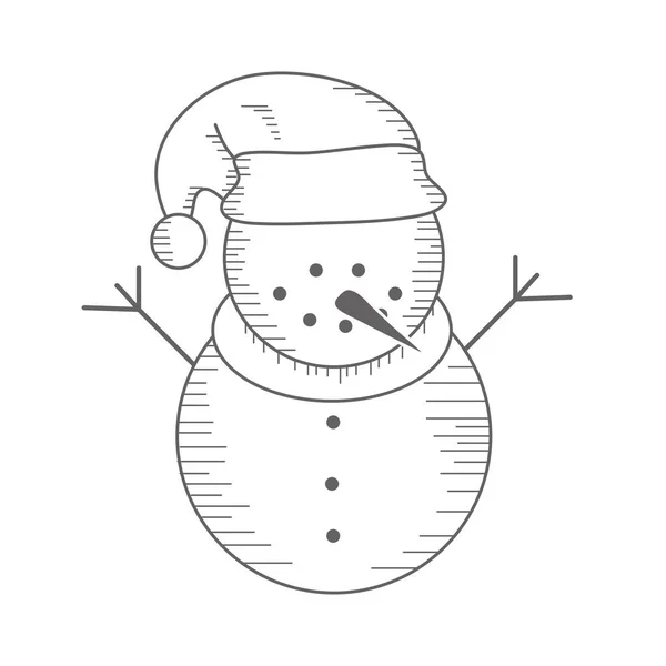 Christmas snögubbe dekoration — Stock vektor
