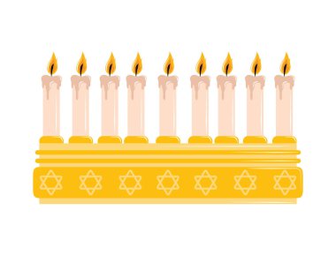 Hanuka menorah ışıkları