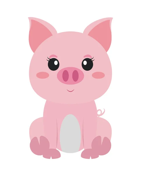 귀여운 돼지 만화 — 스톡 벡터