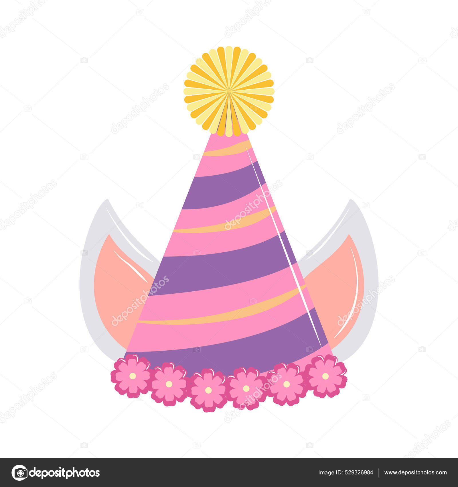 Sombrero de fiesta con orejas Vector de stock por ©stockgiu 529326984, image size:1600x1700