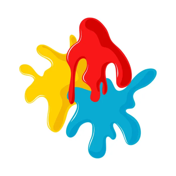 Salpicaduras pintura de color — Vector de stock