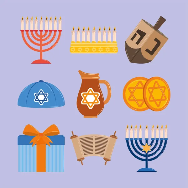Hanukkah festival judío — Vector de stock