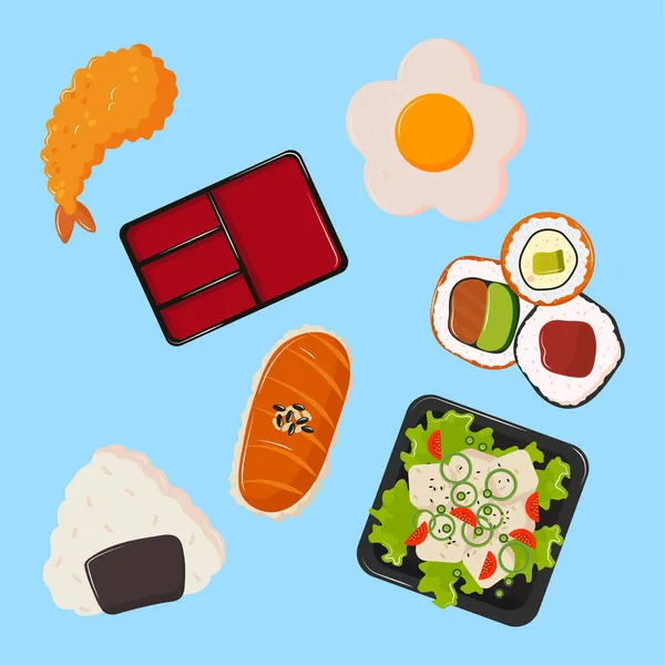 Icons japanese food — Stock Vector