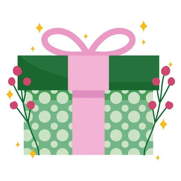 Celebración del regalo de Navidad — Vector de stock