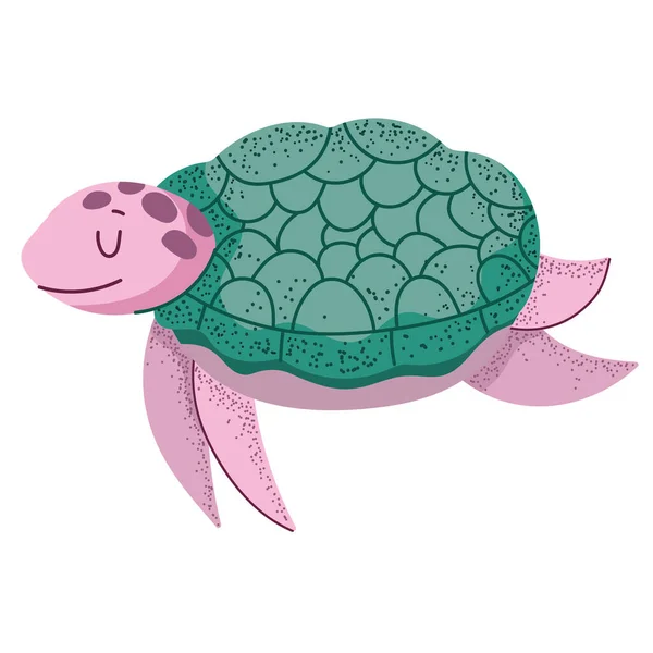 Aranyos rajzfilm teknős — Stock Vector