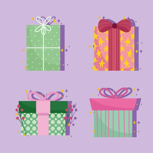 Christmas gifts celebration — Stock Vector