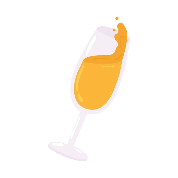 Champagne glass drink — Stock Vector