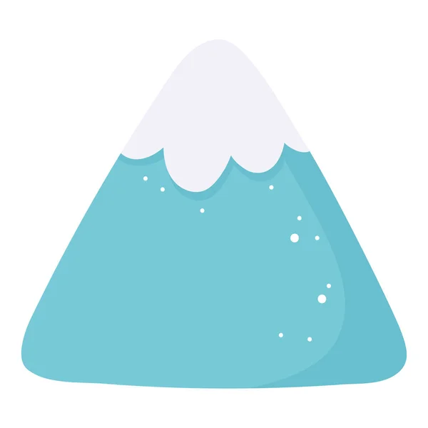 Snowy mountain icon — Stock Vector