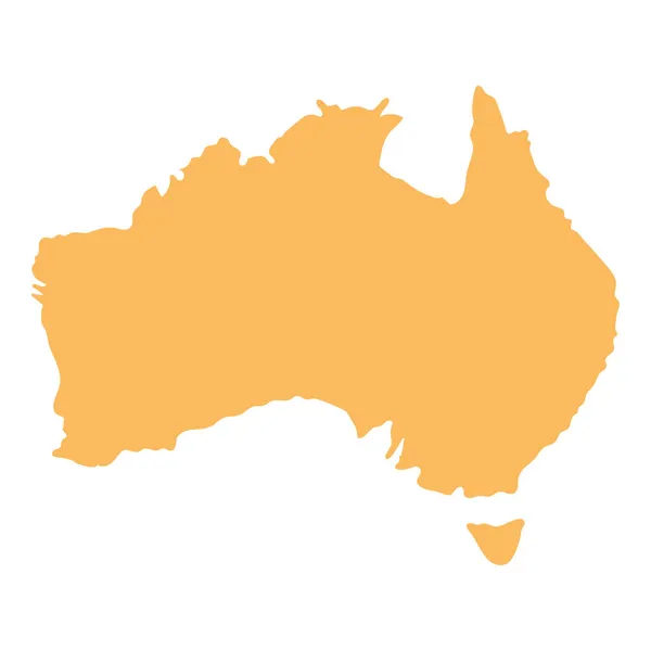 Austrálie mapa země — Stockový vektor