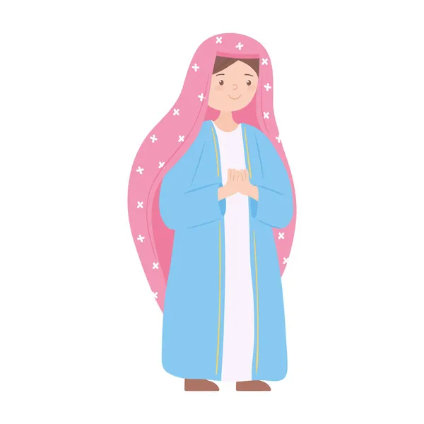 Cute mary character — Stock Vector