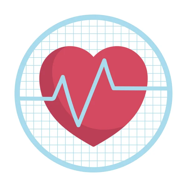 Zdravotní srdeční tep zdraví — Stockový vektor