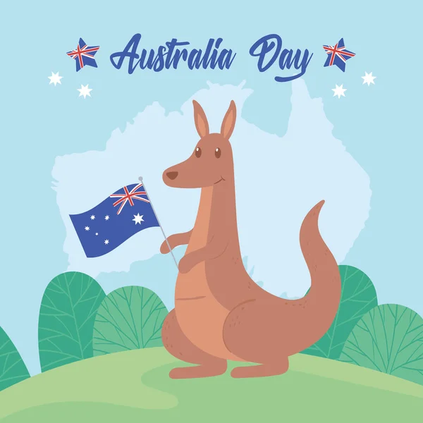 Bannière australienne jour — Image vectorielle