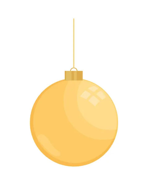 Natal bola de ouro — Vetor de Stock