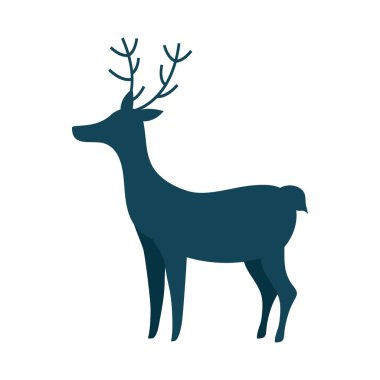 Ren geyiği silueti simgesi