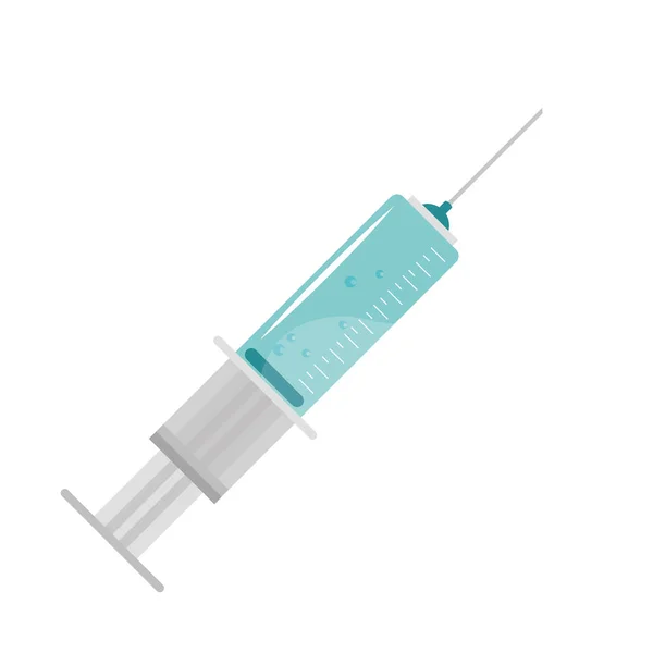 Spruta för medicinskt vaccin — Stock vektor
