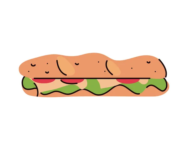 Fast food sandwich — Vettoriale Stock
