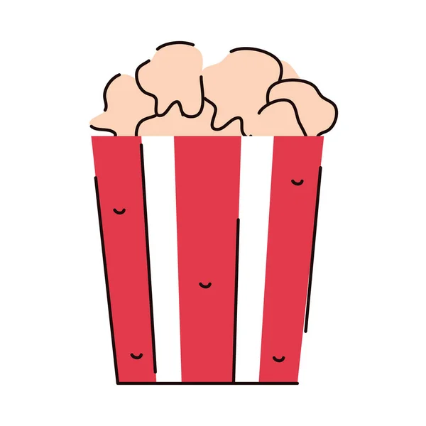 Pop corn comida rápida — Vector de stock