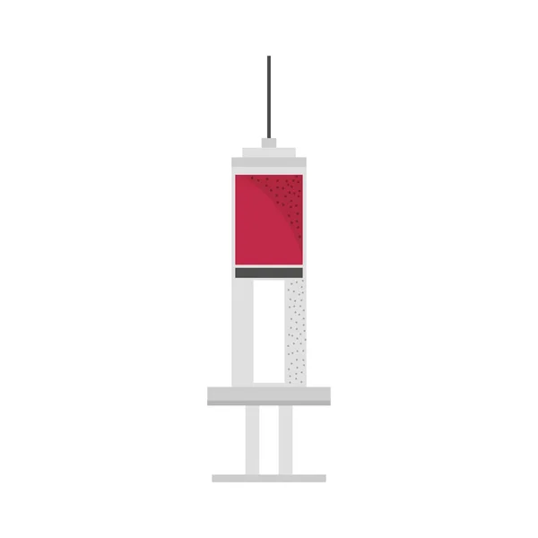 Bloed van een medische spuit — Stockvector