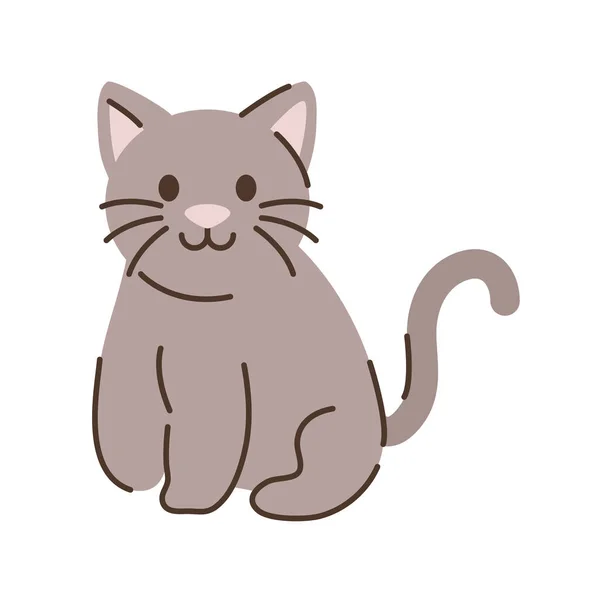 Kleine kat schattig — Stockvector