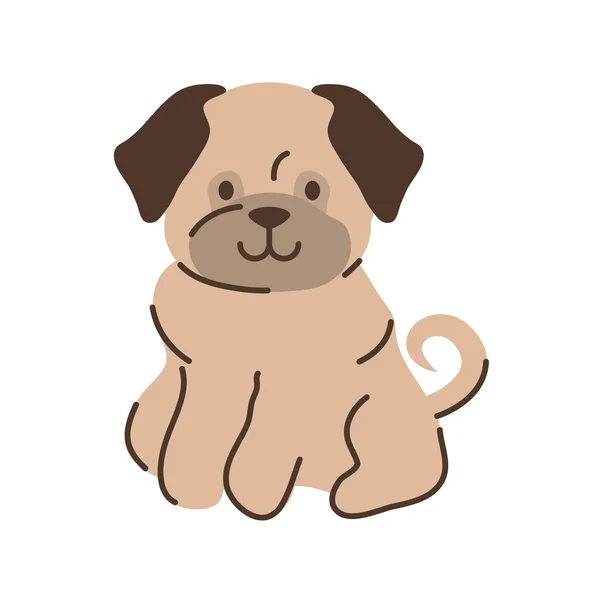 Tecknad liten hund söt — Stock vektor