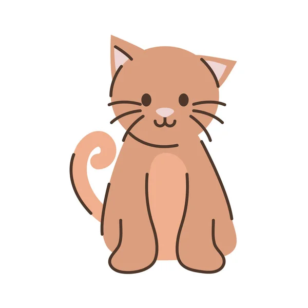 Cartoon kat schattig — Stockvector